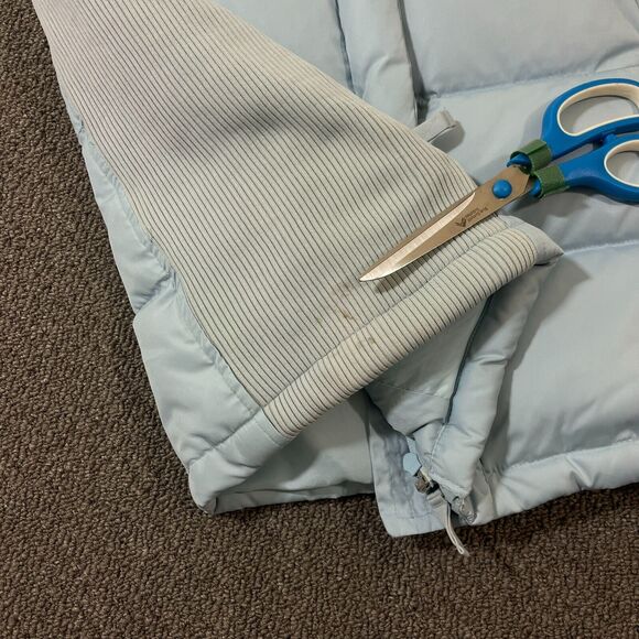 Gap Winter Puffer Vest Women Size S Light Blue Polyester Full Button Zip Pockets - Picture 4 of 10